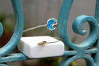 Summer Bracelet: Recycled Sterling Silver with Blue Murano - Adjustable Fit