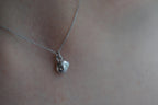 Dainty Sea Shell Necklace: Minimal Sterling Silver Chain