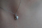 Dainty Sea Shell Necklace: Minimal Sterling Silver Chain