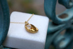 Nature Inspired Sea Shell Necklace, Gold Electroformed (Dainty Pendant for Women)