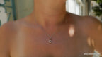 Nature Lover Honeycomb Necklace, Sterling Silver, Brown Stone (Tiny Minimalist)