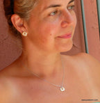 Sterling Silver Birth Flower Necklace: Real Leaf Pendant (Adjustable Chain)