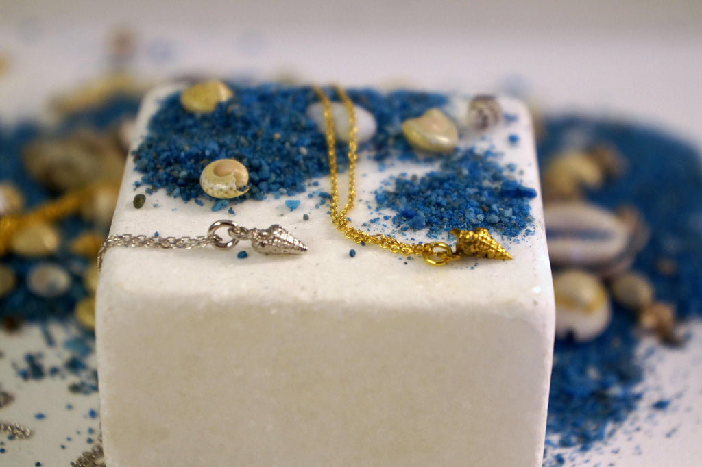 Silver Sea Shell Necklace - Dainty Summer Small Shell Pendant in Recycled Sterling Silver