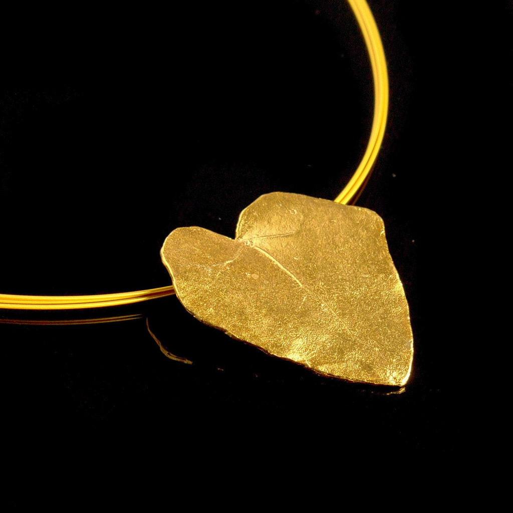 Ivy Leaf Necklace: Sterling Silver Heart Pendant with Nature Symbolism