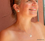 Sterling Silver Birth Flower Necklace: Real Leaf Pendant (Adjustable Chain)