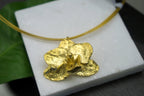 Orchid Necklace: Delicate Real Flower Jewelry (Gold Plated Silver)