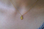 Rose Leaf Necklace, Gold-Plated Sterling Silver, Nature-Inspired Jewelry Gift for Women
