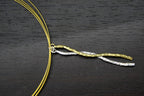 Two-Tone Sterling Silver Pine Branch Necklace: Botanical Pendant
