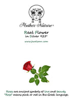 Rose Leaf Necklace, Gold-Plated Sterling Silver, Nature-Inspired Jewelry Gift for Women