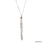 Sterling Silver Pendant: Citrus Bark Texture Necklace (Recycled, Handmade)