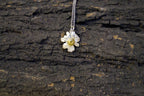 Dainty Chamomile Necklace: Sterling Silver with Real Flower (Minimalist Pendant)