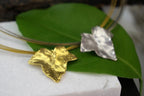 Eco Friendly Ivy Leaf Necklace - Gold Plated Sterling Silver Pendant