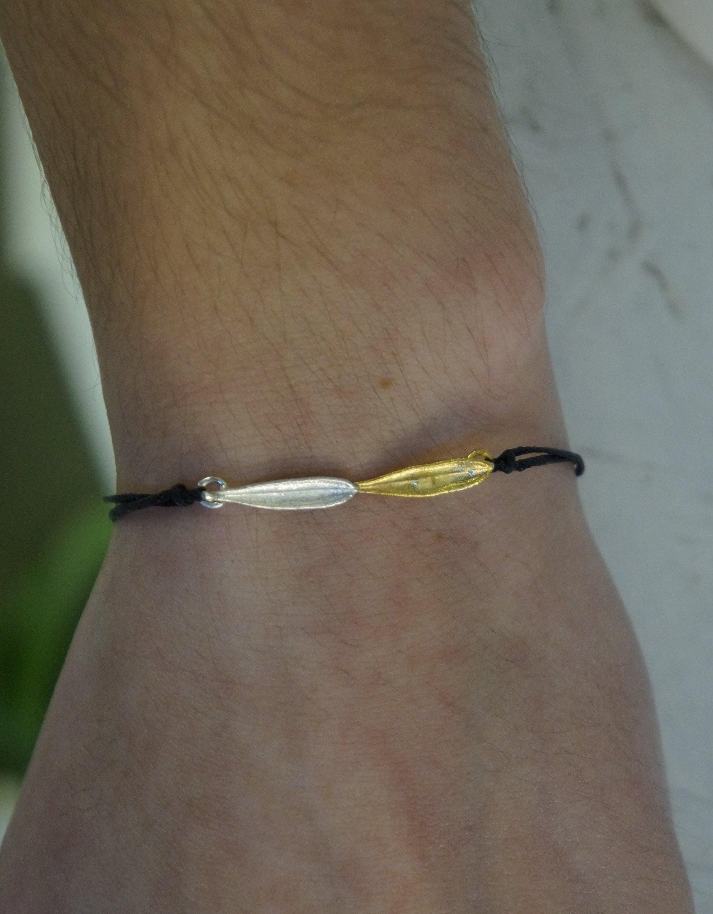 Sterling Silver Olive Leaf Bracelet - Delicate Nature Inspired