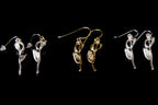 Olive Branch Earrings: Gold-Plated Brass, Real Plant Detail