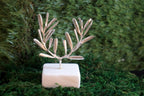 Olive Branch Tree Sculpture, Gold-Plated or Silver-Plated Brass, Home Decor, Decorative Sculpture, Greek-Style Decoration