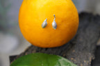 Olive Fruit Earrings: Minimalist Sterling Silver Studs (Tiny Size)