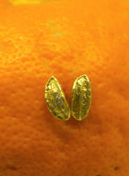 Olive Leaf Stud Earrings: Delicate Gold-Plated Brass Jewelry