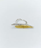 Sterling Silver Olive Leaf Ring - Wide Band, Nature Inspired