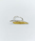 Sterling Silver Olive Leaf Ring - Wide Band, Nature Inspired