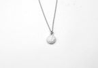 Minimalist Sterling Silver Necklace, Tiny Urchin Pendant (Dainty Size)