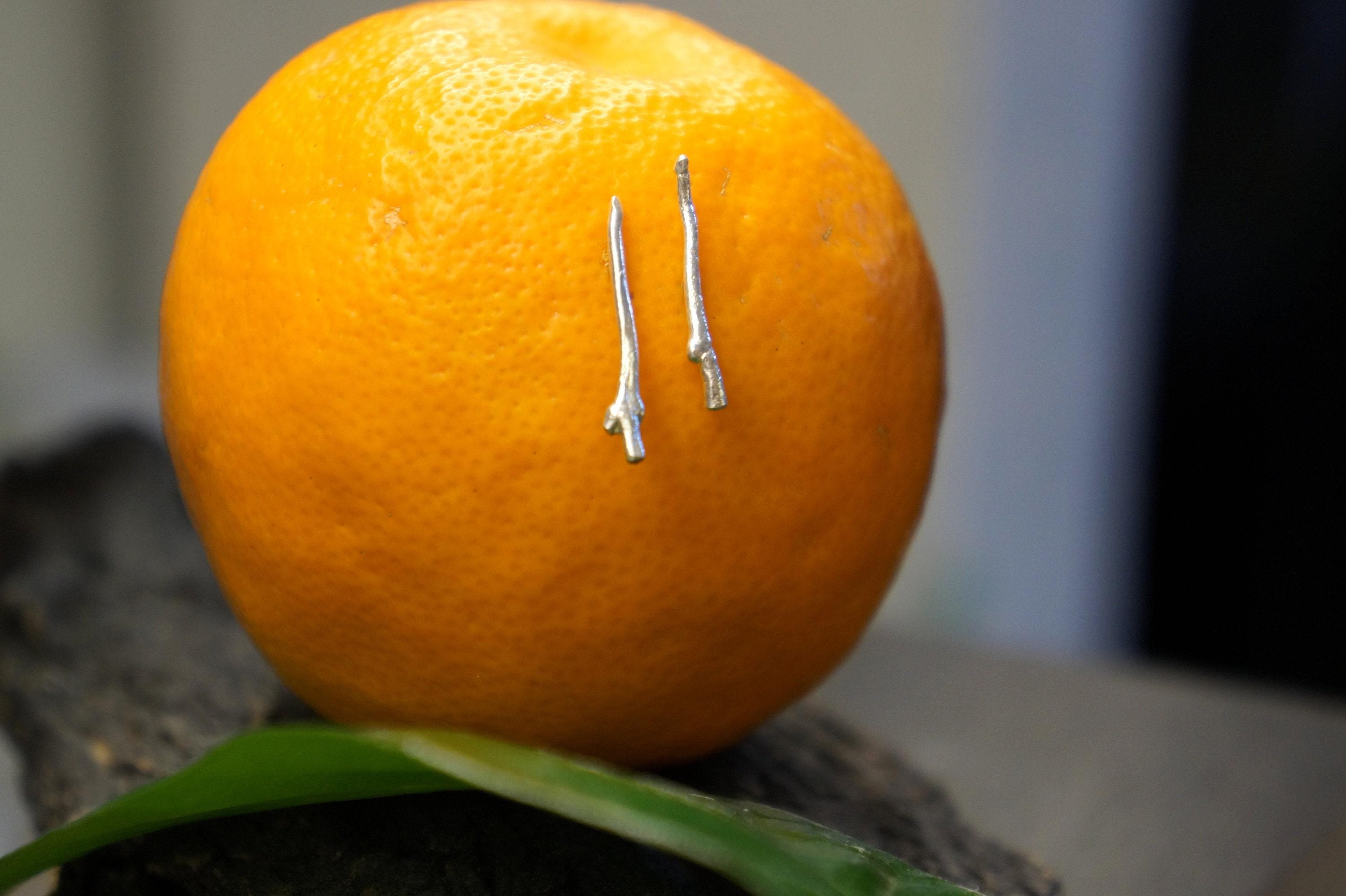 Jasmine Twig Earrings, Sterling Silver Jewelry, Nature-Inspired Handmade Accessory