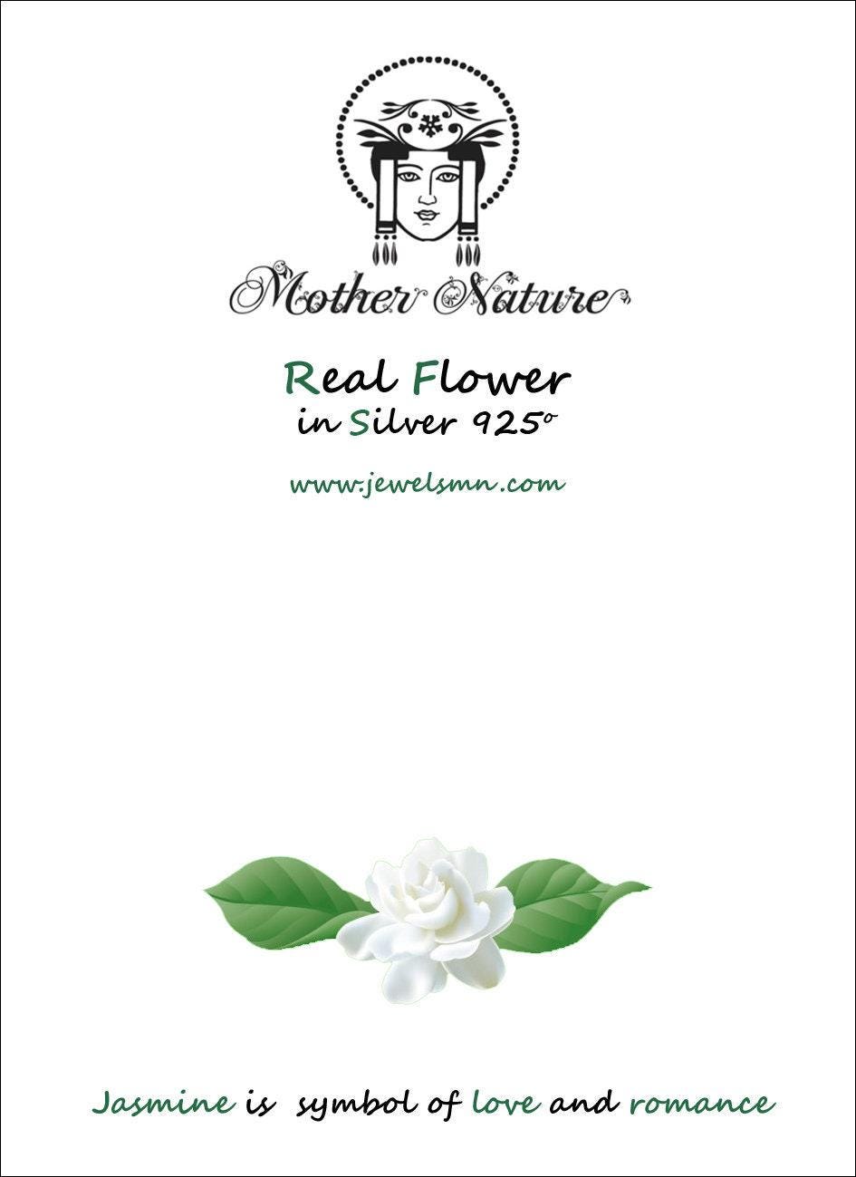 Nature Inspired Jasmine Bracelet, Heart Twig Design (Adjustable Silver)