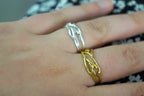 Twig Ring: Sterling Silver Jasmine Branch Design (Unisex, Handmade)