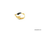 Minimalist Twig Ring - Gold Plated Sterling Silver with Leaf Detail