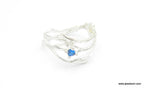Nature-Inspired Twig Ring, Jasmine Branch with Zircon (Sterling Silver)