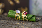 Nature-Inspired Jasmine Twig Ring, Gold-Plated Silver (Zircon)
