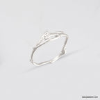 Silver Jasmine Ring, Sterling Silver Jewelry, Jasmine Branch Ring, Silver Band, Gift for Her, Birthday Gift for Women, Handmade Jewelry