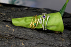 Twig Ring: Jasmine Branch Design (Sterling Silver, Zircon Stone)