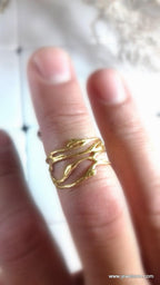 Jasmine Twig Ring - Recycled Sterling Silver, Nature Inspired