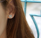 Nature-Inspired Sterling Silver Earrings, Vine Leaf Studs (Tiny, Lightweight)