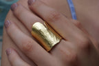 Gold Ginkgo Leaf Ring, Gold-Plated Sterling Silver Jewelry, Gold Ring, Gift for Her, Birthday Gift for Women, Handmade Jewelry, Gold Band
