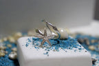 Starfish Ring: Summer Beach Jewelry (Adjustable Sterling Silver)
