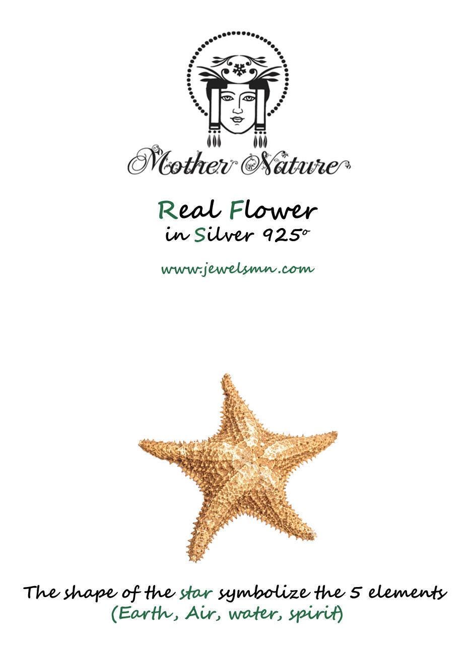 Nature-Inspired Starfish Bracelet, Two Tone Silver and Gold (Adjustable Cuff)