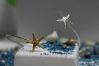 Gold Starfish Bracelet, Two-Tone Silver and Gold, Nature Inspired Jewelry Gift for Women