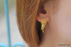 Acacia Leaf Stud Earrings: Real Silver, Nature-Inspired Jewelry