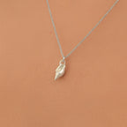 Gold Sea Shell Necklace, Solid Gold Jewelry, Gold Pendant, Gift for Her, Birthday Gift for Women, Handmade Jewelry, Minimalist Fashion
