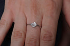 Sterling Silver Ring: Dainty Sea Shell and Twig Design - Gold Accents