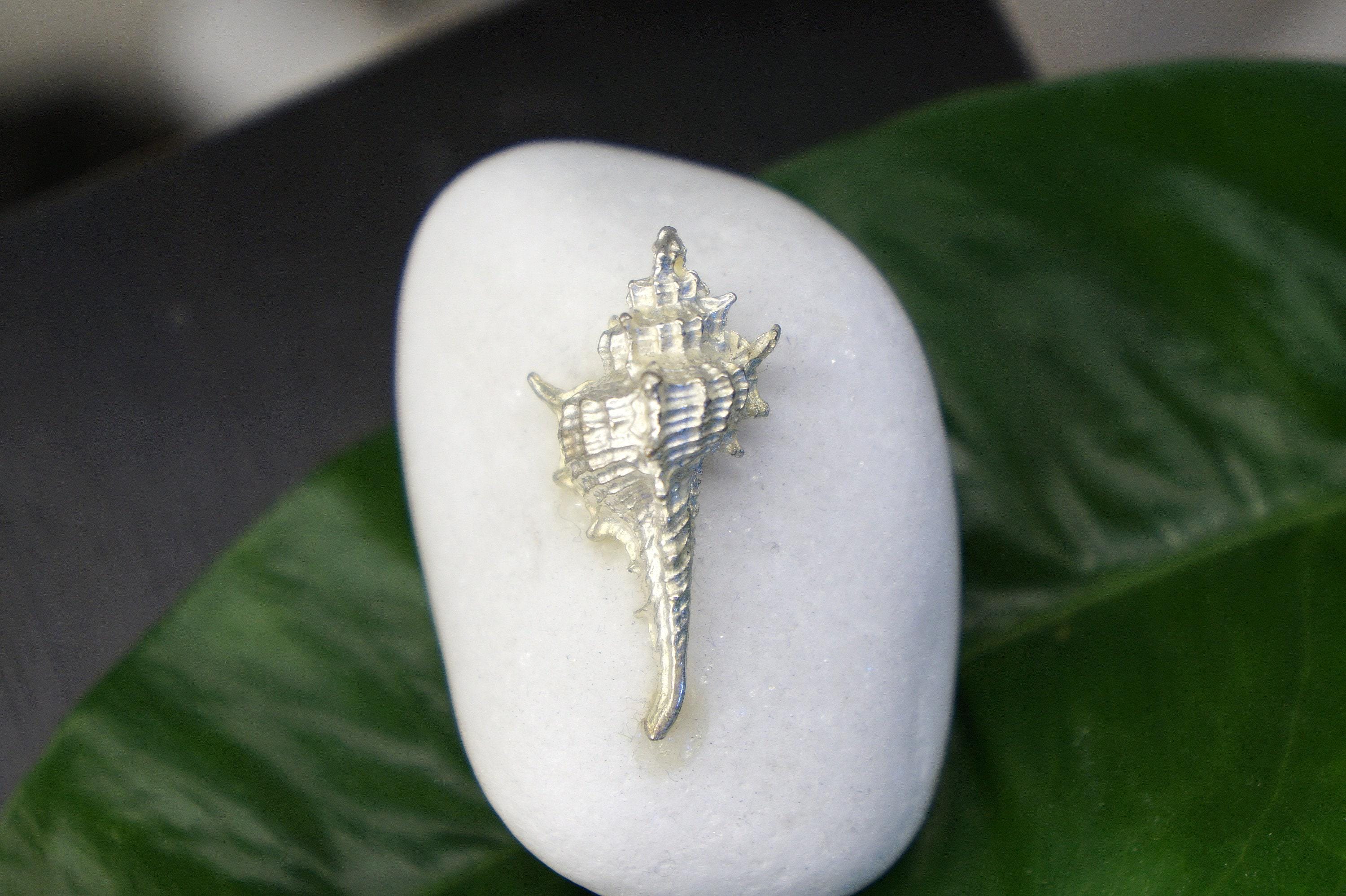 Gold-Plated Brass Sea Shell Statue, Miniature Home Decor (Handmade)
