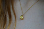 Gold Sea Shell Necklace, Gold-Plated Sterling Silver Jewelry, Gold Pendant, Gift for Her, Birthday Gift for Women, Handmade Jewelry