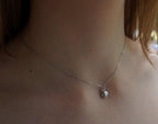Dainty Sea Shell Necklace: Minimal Sterling Silver Chain