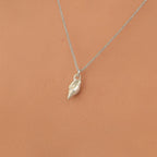 Gold Sea Shell Necklace, Gold-Plated Sterling Silver Jewelry, Silver Pendant, Gift for Her, Birthday Gift for Women, Handmade Jewelry