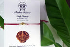 Adjustable Wax Cord Bracelet: Real Sea Shell - Sterling Silver