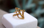 Sea Shell Ring, Adjustable Sterling Silver or Gold Jewelry, Nature-Inspired Design