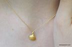 Solid Gold Sea Shell Necklace, Handmade Minimalist Nature Jewelry, Dainty Beach Pendant, Gift for Longevity & Summer, Real Gold (9K-18K)