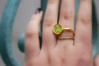 Nature Jewelry Sterling Silver Ring, Green Murano Glass, Sea Shell (Adjustable)
