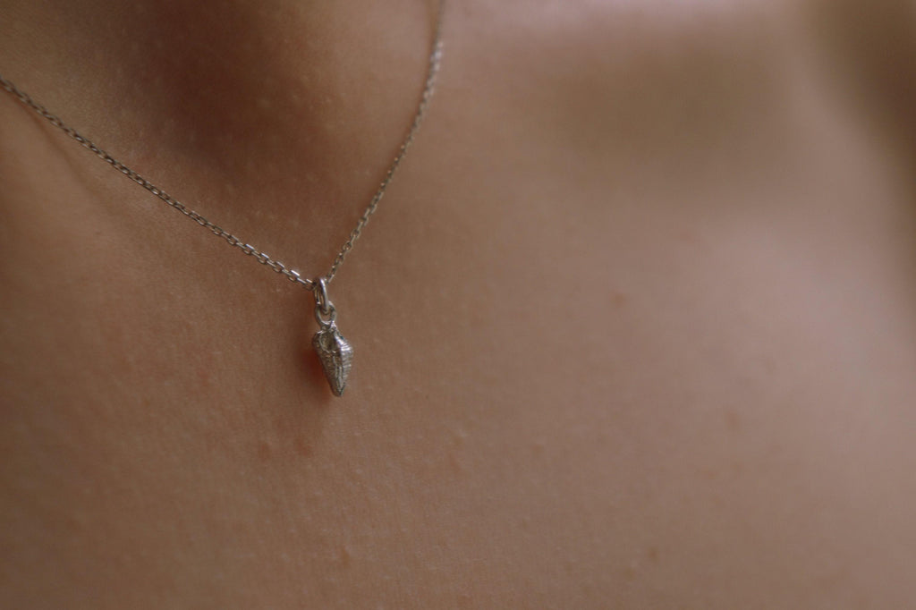 Tiny Sea Shell Necklace: Summer Inspired Jewelry (Sterling Silver)